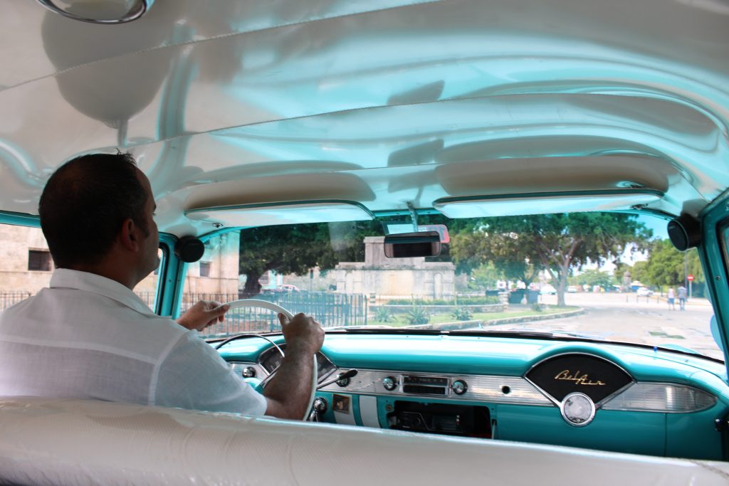 Cuba proposal Havana vintage car Chevrolet