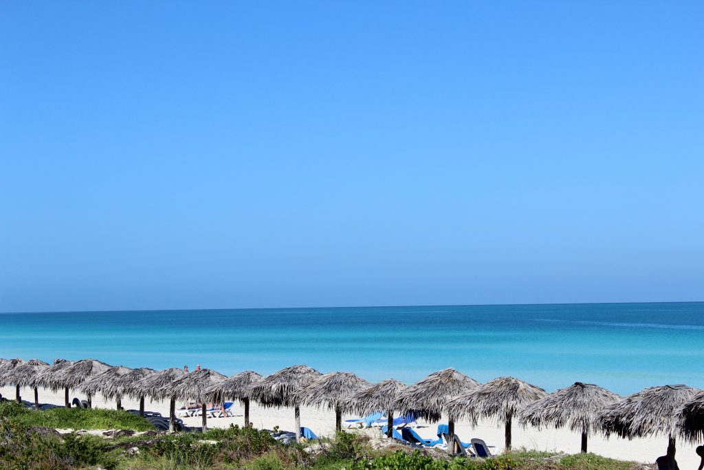 Wonderful sandy beach, turquoise waters Cayo Santa Maria Cuba