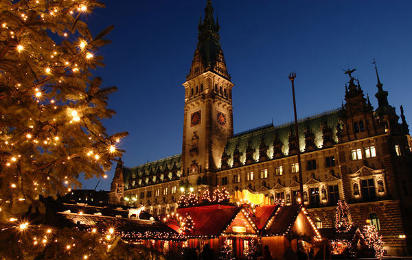 Hamburg Christmas Rathausmarkt Germany