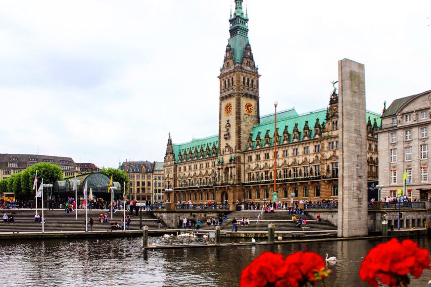 The very centre of Hamburg - Rathaus platz (aka the Town Hall) Germany travel